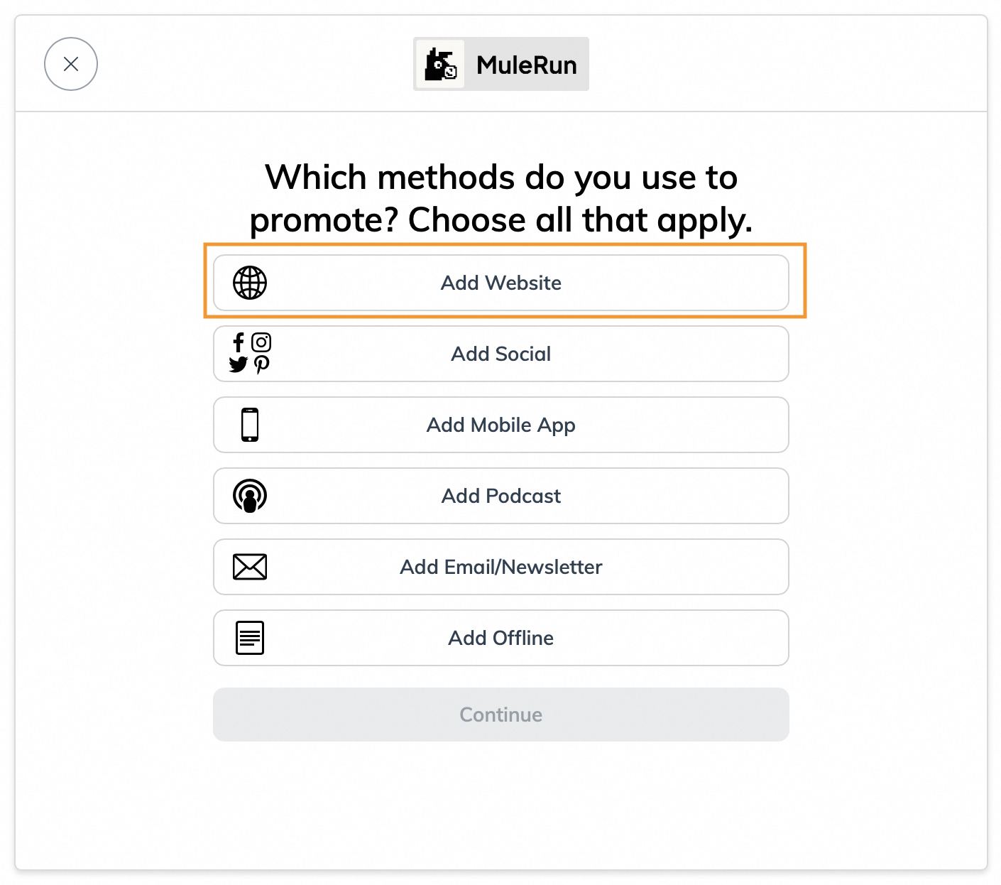 Step 6 - 选择 Add Website